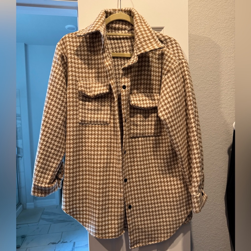 Yimoon Houndstooth Flannel Jacket - image 2